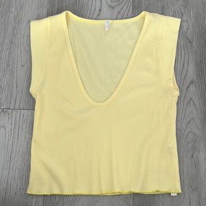 Free people yellow workout top